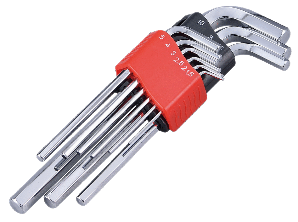 9PC MID-LENGTH HEX KEY – CHROMED