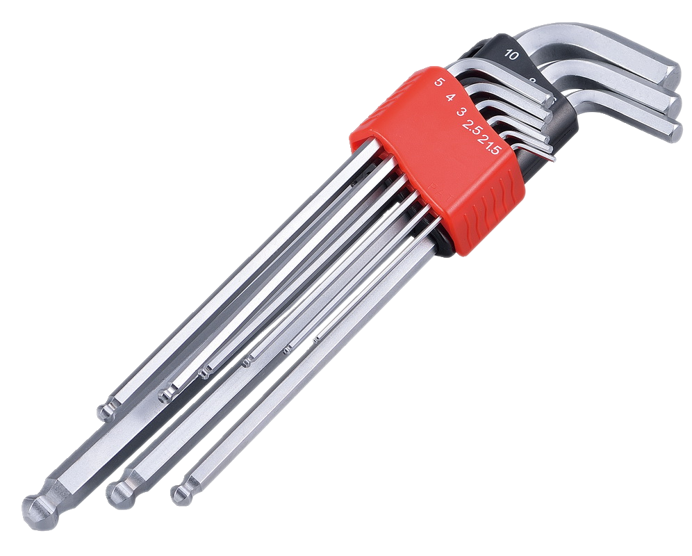9PC LONG HEX BALL-END KEY – MATT