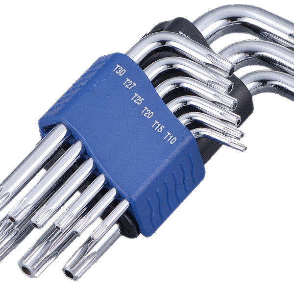 9PC SHORT TORX SECURITY KEY SET - CHROMED