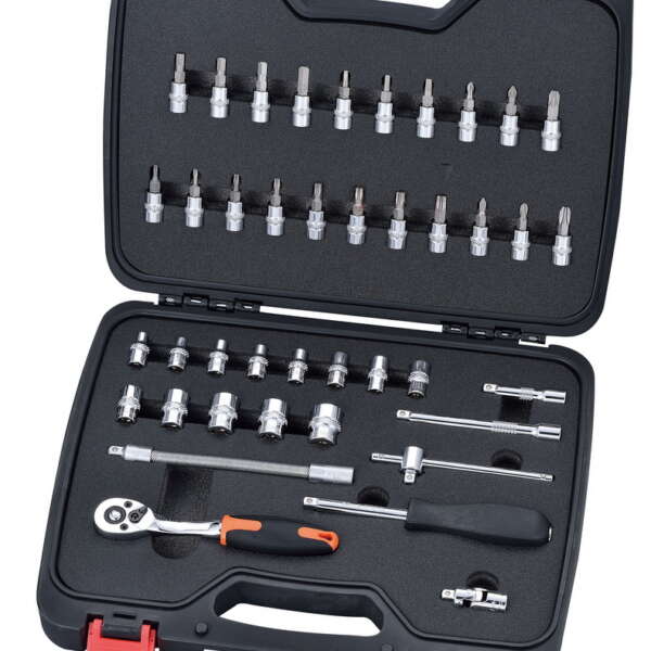41PC 1/4" DRIVE RATCHET SOCKET & BIT SET - METRIC