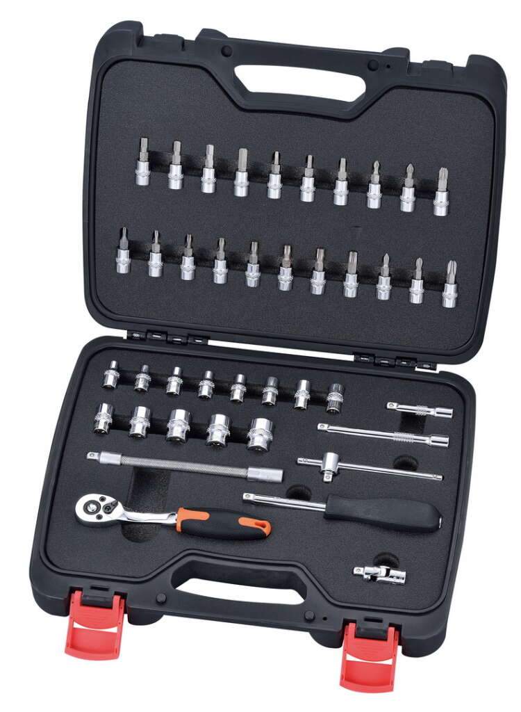 41PC 1/4″ DRIVE RATCHET SOCKET & BIT SET – METRIC