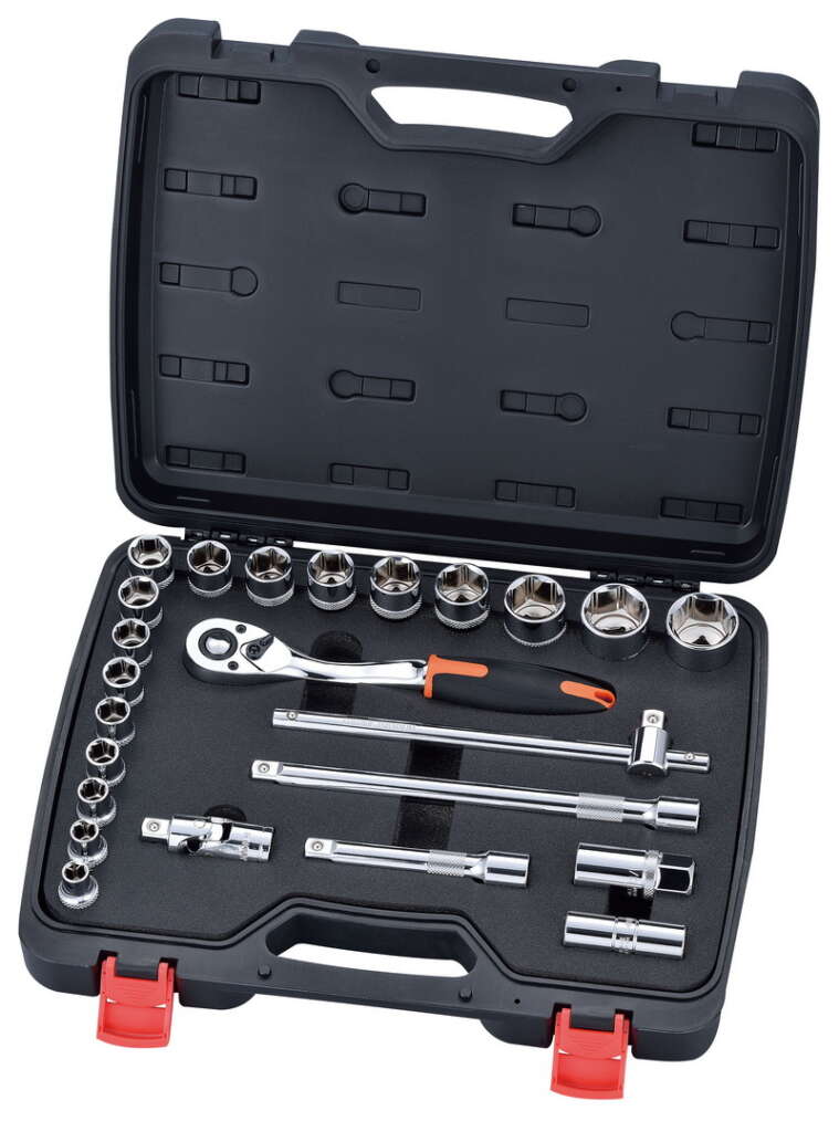 24PC 1/2″ DRIVE RATCHET SOCKET SET – METRIC