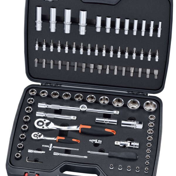 92PC 1/4" & 1/2" DRIVE RATCHET SOCKET & BIT SET - METRIC