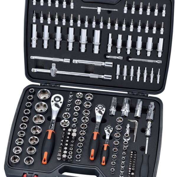 171PC 1/4, 3/8" & 1/2" DRIVE RATCHET SOCKET & BIT SET - METRIC