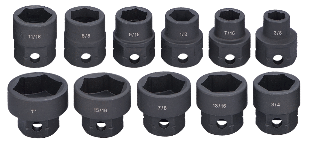 11PC 1/2″ & 22mm DRIVE GO-TROUGH IMPACT SOCKET SET – SAE