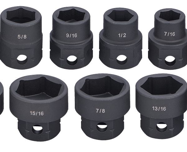 11PC 1/2" & 22mm DRIVE GO-TROUGH IMPACT SOCKET SET - SAE